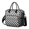 thumbnail image 1 of Black and White Checkered Pattern Insulated Leakproof Lunch Box for Women, Large Lunch Bag for Tween Teen Adult, Loncheras Para Mujer for Work Beach Travel Picnic Camping, 1 of 6