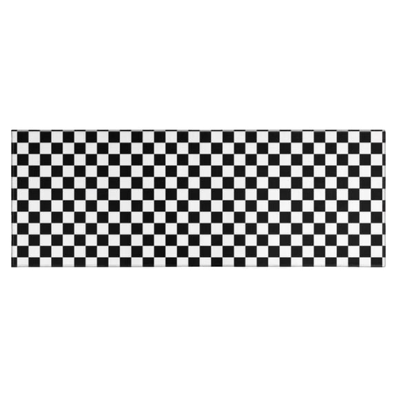Black and White Checkered Pattern Kitchen Rug Mat,Kitchen Runner Rugs Non Skid Washable,Decorative Kitchen Floor Mats for Kitchen,Sink,Laundry,17"X47"