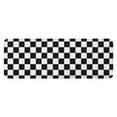 thumbnail image 1 of Black and White Checkered Pattern Kitchen Rug Mat,Kitchen Runner Rugs Non Skid Washable,Decorative Kitchen Floor Mats for Kitchen,Sink,Laundry,17"x47.2", 1 of 7