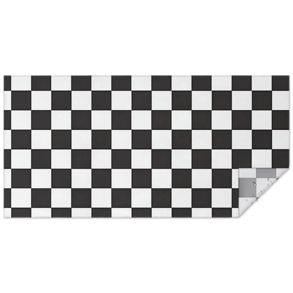 Table Menu App Black and White Checkered Pattern Waterproof Tablecloth, Rectangular ...