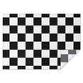 thumbnail image 1 of Black and White Checkered Pattern Rectangle Tablecloth 60"x84",Waterproof Polyester Rectangle Table Cloth, Wipeable Spillproof Polyester Tablecloth for Dining, Camping, Indoor and Outdoor, 1 of 5