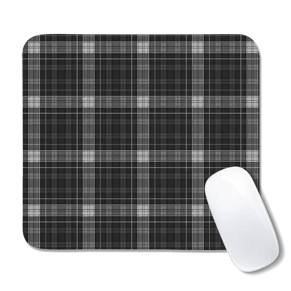 Black and White Checkered Pattern Square Mouse Pad, Home Office Pad ...