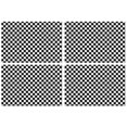 thumbnail image 1 of Black White Checkered Pattern Summer Placemats Table Placemats Set Of 4-Linen Kitchen Washable Placemats Table Mats 11.8"x17.7" Non-Slip Heat Resistant, 1 of 6
