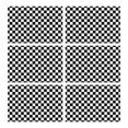 thumbnail image 1 of Black and White Checkered Pattern Summer Placemats Table Placemats Set Of 6-Linen Kitchen Washable Placemats Table Mats 11.8"x17.7" Non-Slip Heat Resistant, 1 of 5