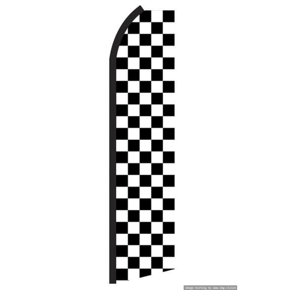 Black & White Checkered Swooper flag Without Pole Advertisement /Business Flags | Feather Flag |
