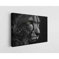 Black and White Cheetah Canvas Wall Art - High-Quality Wildlife Portrait Print - Handcrafted Modern Decor - Stylish Wall Art - Gift for Home or Office