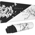 thumbnail image 1 of Black White Cherry Blossom Mouse Pad Japanese Sakura Death Life Extended Desk Mat 80X30 cm Non-Slip Rubber Base Stitched Edge Large XL Playmat&nbsp;for Gaming Laptop Computer PC Desktop,31.5×11.8 Inch, 1 of 6