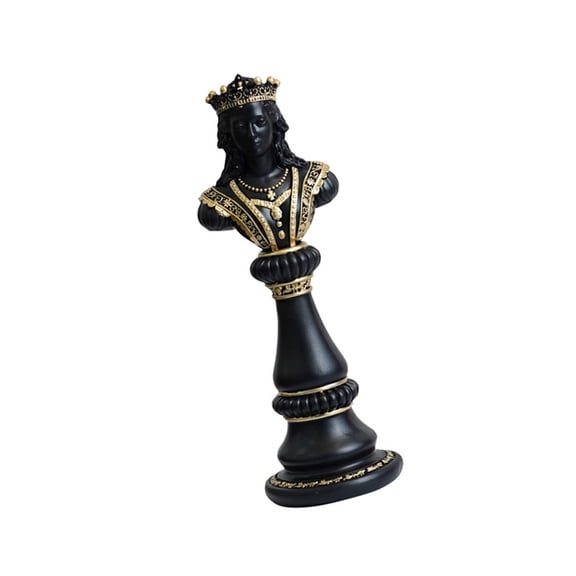 Black/White Chess Statue Queen/King/Horse Sculpture for Sophisticated Home