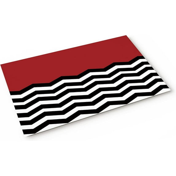 Black and White Chevron Doormats Rugs for Indoors,Red Christmas Non-Slip Entrance Welcome Door Mats for Home/Bathroom/Kitchen/Bedroom Entry Way,23.6x15.7inch