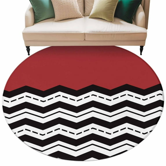 Black White Chevron Large Area Rugs for Bedroom Living Room, Soft Non ...