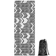 thumbnail image 1 of Black and White Chevron Pattern Hot Yoga Mat Towel Non Slip for Hot Yoga - Quick-Drying Yoga Mat Cover with 4 Corner Pockets with Travel Bag - Hot Yoga Towel Non Slip 70"x26", 1 of 6