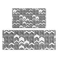 thumbnail image 1 of Black and White Chevron Pattern Kitchen Rugs Sets Of 2,Anti Fatigue Kitchen Mat Rugs Non Slip Washable,Decorative Kitchen Floor Mats for Kitchen,Sink,Laundry,17"x30"+17"x47", 1 of 7