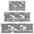 thumbnail image 1 of Black and White Chevron Pattern Kitchen Rugs Sets Of 3,Kitchen Runner Rugs Non Skid Washable,Decorative Kitchen Floor Mats for Kitchen,Sink,Laundry,17"x30"+ 17"x47" + 17"x59", 1 of 6