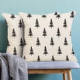 thumbnail image 1 of Black and White Christmas Pillow Cover Set Of 2 Christmas Tree Decor Throw Pillows Winter Xmas Holiday Outdoor Cushion Cases Farmhouse Pillowcases for Bedroom Home Sofa, 1 of 6