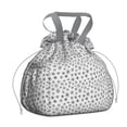 thumbnail image 1 of Black and White Christmas Snowflake Pattern Drawstring Lunch Bag Women - Drawstring Lunch Bag Insulated for Work Office - Stain-Resistant Large Lunchbags for Women with Multi-Pockets, 1 of 6