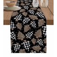 thumbnail image 1 of Black White Christmas Tree Burlap-Cotton Table Runner 108 Inches Long,Leopard Xmas Tree Snowflake Black Farmhouse Table Runners,Outdoor Dining Tablecloths Decor for Baby Shower Party Wedding 13x108, 1 of 9