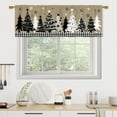 thumbnail image 1 of Black White Christmas Tree Valances for Kitchen Windows Xmas Holiday Buffalo Plaid Cafe Valance Snowfalke Short Treatment Drapes for Bathroom Laundry Basement Living Room Kitchen 52x18 Inch, 1 of 6
