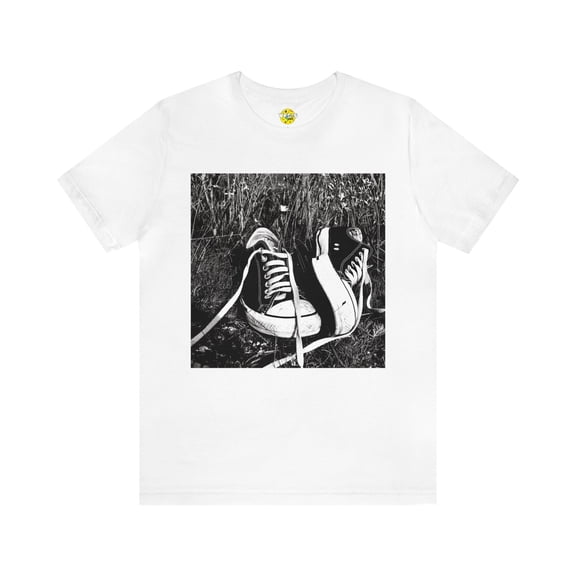 Black & White Chuck Taylors Short Sleeve T-Shirt - Classic Sneaker Lover