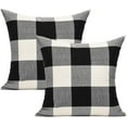 Black White Classroom Buffalo Plaids Decorative Outdoor Farmhouse Throw