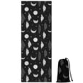 thumbnail image 1 of Black White Cloud Moon Star Pattern Hot Yoga Mat Towel Non Slip for Hot Yoga - Quick-Drying Yoga Mat Cover with 4 Corner Pockets with Travel Bag - Hot Yoga Towel Non Slip 74"x26", 1 of 6