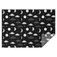 thumbnail image 1 of Black White Cloud Moon Star Pattern Rectangle Tablecloth 60"x84",Waterproof Polyester Rectangle Table Cloth, Wipeable Spillproof Polyester Tablecloth for Dining, Camping, Indoor and Outdoor, 1 of 5