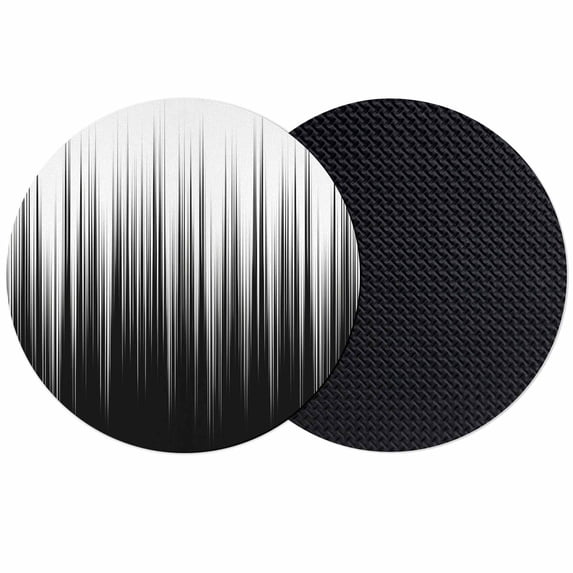 Black White Coasters Set of 2, Absorbent Coasters for Drinks, Modern Geometric Abstract Gradient Striped Coaster for Desk Coffee Table Protection, Home Decor House Warming Gifts 4"