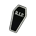 thumbnail image 1 of Black White Coffin R.I.P. Bath Mat, Gothic Halloween Rug, Washable Non-Slip Goth Bath Mat for Bathroom, Front Door, Bedroom, Kitchen, 1 of 5