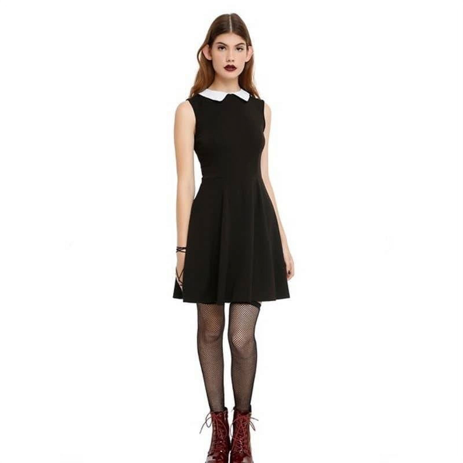 Black White Collar Dress Dark Academia Wednesday UK | Ubuy