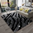thumbnail image 1 of Black White Colorful Zebra Stripe Pattern Carpet Rug for Home Living Room Bedroom Sofa Doormat r Area Rug Non-slip Floor Mat, 1 of 5