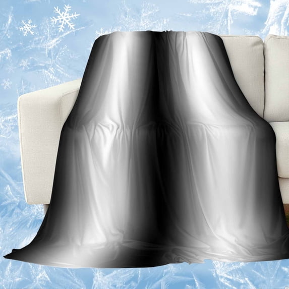 Black White Cooling Blanket,Lightweight Breathable Summer Throw Blanket with Double Sided Cold Effect,Gradient Gray Monochrome Minimalist Stripe Picnic Blankets Bed Sheet for Hot Sleepers 60"x80"