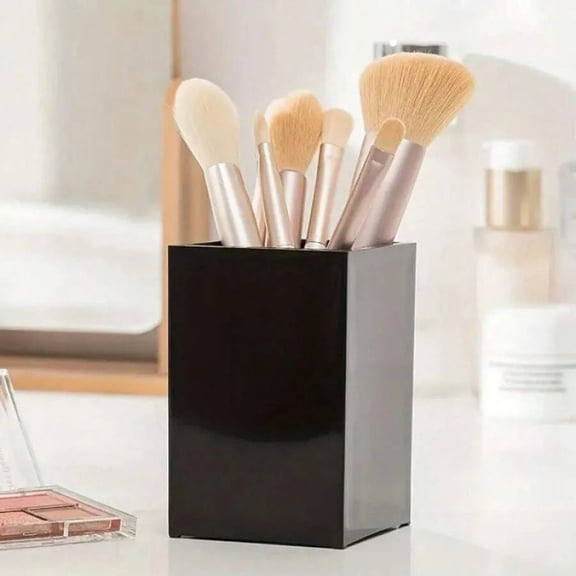 Black/White Cosmetic Makeup Box Acrylic Makeup Brush Tool Storage Box Case Large Capacity Cartridge Practical Brush Storage