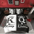 thumbnail image 1 of Black White Couple Queen Bed In A Bag 7 Piece For Adults Men Women,King And Queen Crown Bedding Set Mr Mrs His Her Comforter Set Romantic Valentine'S Day Gifts Sheet Set With Comforter, 1 of 5