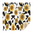 thumbnail image 1 of Black White Cow Pattern Sunflower Square Tablecloth,Waterproof Square Table Cover,Wipeable Spillproof Washable Table Cover for Home Kitchen Party Decor 42"X42"(107x107cm), 1 of 6