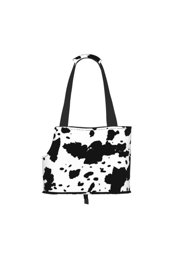 Black White Cow Pet Tote Bag Lightweight Shoulder Bag for Shopping and Travel