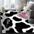 thumbnail image 1 of Black And White Cow Print Area Rug, Non Slip Noise Reduction Kids Rugs, Stain Resistant Durable Carpet For Indoor Living Room Bedroom Office Decor Mat 3x4ft, 1 of 6