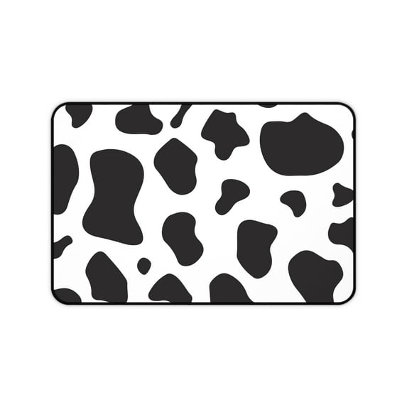Black White Cow Print Gaming Mouse Mat-Large Office Desk Mat-Mouse Pad