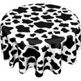 thumbnail image 1 of Black&White Cow Print Round Tablecloth Cow Print Tablecloth 60 Inch Waterproof Animal Tablecloth for Party Picnic Tabletop Dining Room Indoor and Outdoor Dining Decorative Patio, 1 of 6