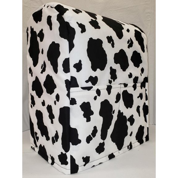 Black & White Cow Spots Cover Compatible with Kitchenaid Stand Mixer by Penny's Needful Things (All Cow Spots, All Lift Bowl Models)