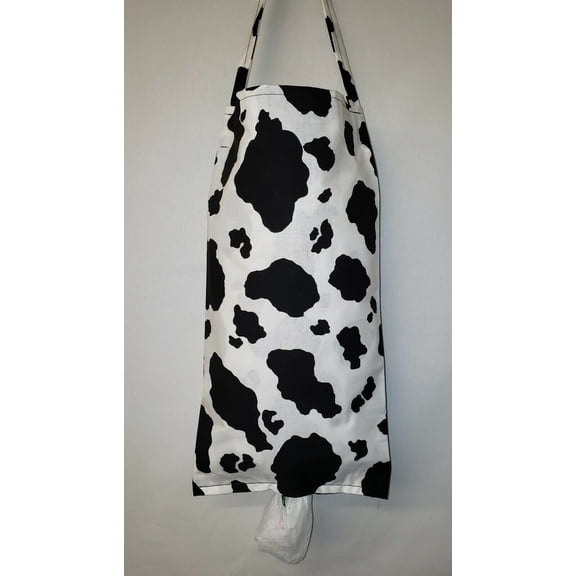 Black & White Cow Spots Grocery Plastic Shopping Bag Holder by Penny's Needful Things