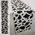 thumbnail image 1 of Black & White Cow Spots Table Runner by Penny's Needful Things (8 Feet Long - SCALLOPED), 1 of 4