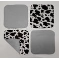 thumbnail image 1 of Black & White Cow Spots Washcloths (Set of 4) (Towel Color: Gray), 1 of 1