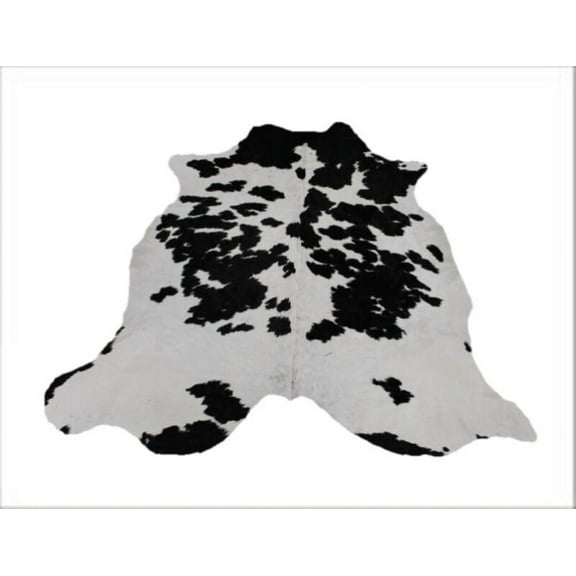 Black & White Cowhide Rug L (6'x5 Ft) - Premium Cow Hide Rug