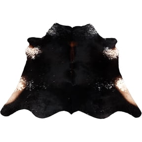 Black White Cowhide Rug, Real Leather Animal Hide, Unique Hair-on Texture, Enhances Any Room with a Natural Modern Look