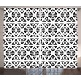 thumbnail image 1 of Ambesonne Black and White Curtains 2 Panel Set, Modern Triangle, 108" x 63", Black and White, 1 of 3