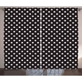 thumbnail image 1 of Ambesonne Black and White Curtains 2 Panel Set, Traditional Dots, 108" x 84", Charcoal Grey White, 1 of 3