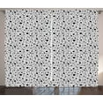 thumbnail image 1 of Ambesonne Black and White Curtains 2 Panel Set, Spotty Abstract, 108" x 84", Black and White, 1 of 3