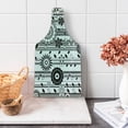 thumbnail image 1 of Black and White Cutting Board, Monochrome Funky Blossoms Abstract Pattern Vertical Lines and Leaves, Tempered Glass Cutting and Serving Board, Wine Bottle Shape, Black and White, by Ambesonne, 1 of 1