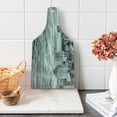 thumbnail image 1 of Black and White Cutting Board, Skyline Rooftop View of New York in Cloudy Day Panoramic Bust Cityscape, Tempered Glass Cutting and Serving Board, Wine Bottle Shape, Black White, by Ambesonne, 1 of 1