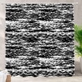 thumbnail image 1 of Black and White Decor Shower Curtain,Retro Abstract Weave Bathroom Decor Polyester Fiber Plastic Rings Quick-Drying Waterproof for Bathroom 60"W x 72"L (Pack of 1), 1 of 6