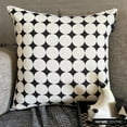 thumbnail image 1 of Black And White Decorative Throw Pillow Covers 24"x24" | Modern Cotton Cushion Cover Geometric | Minimalist Monochrome Pillowcases for Couch / Sofa & Bed, Modern Home Décor - Mono Muse, 1 of 9